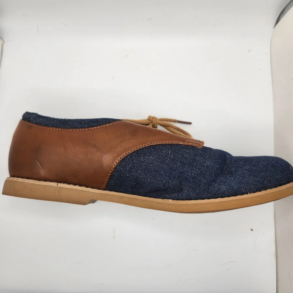 G.H. Bass And Co. Women Size 7.5 Dixie Denim And‎ Brown Trim Oxford Shoes Career